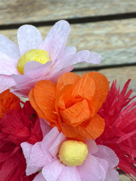 Pretty Paper Flowers DIY | CatchMyParty.com