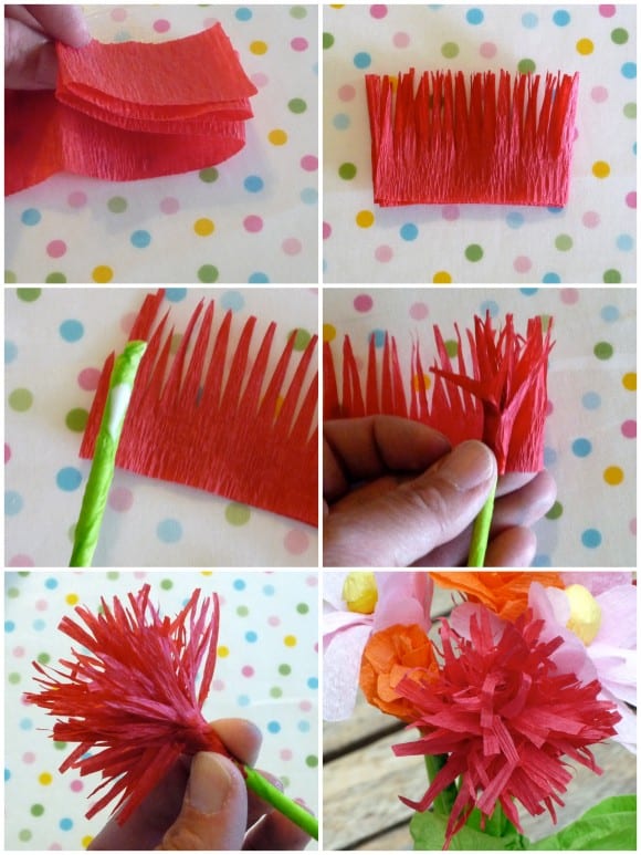 Pretty Paper Flowers DIY | CatchMyParty.com
