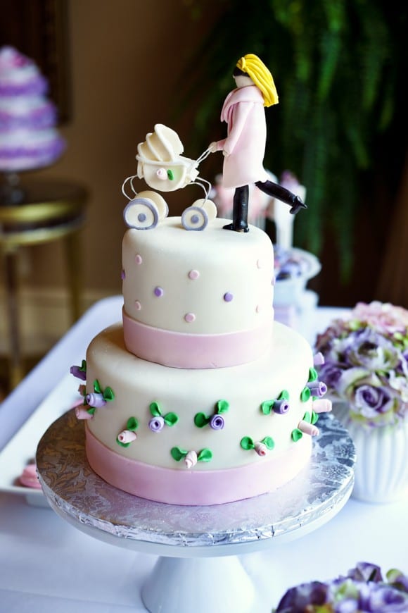 Pink Baby Shower Cake | CatchMyParty.com