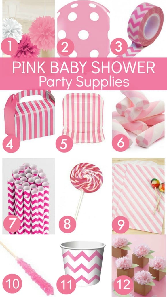 Pink Baby Shower Party Supplies | CatchMyParty.com