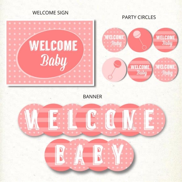 Pink Baby Shower Printables | CatchMyParty.com