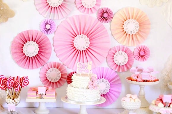 Pink Dessert Table | CatchMyParty.com