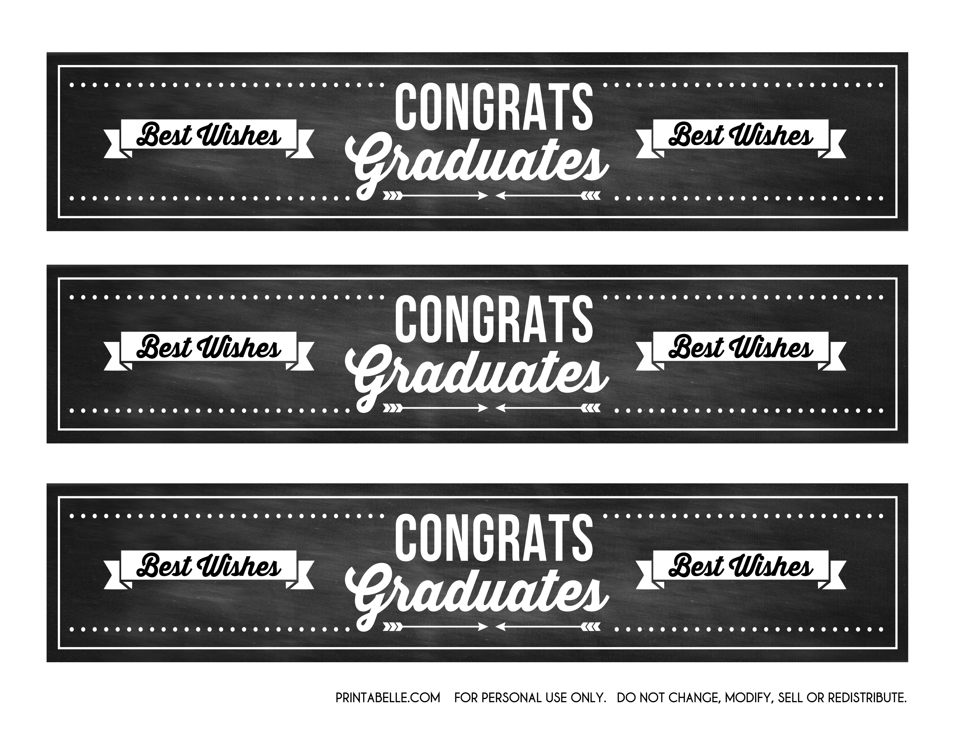 Download These Free Graduation Chalkboard Party Printables! | Catch My