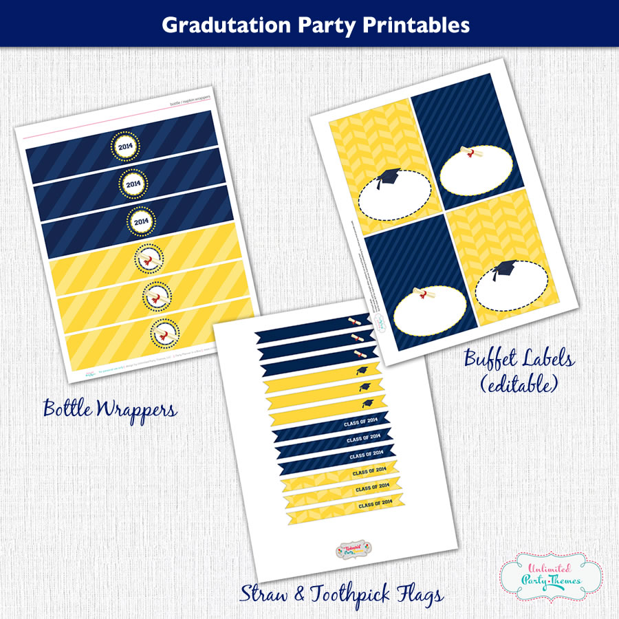 Free 2014 Graduation Party Printables by Unlimited Party Themes Catch