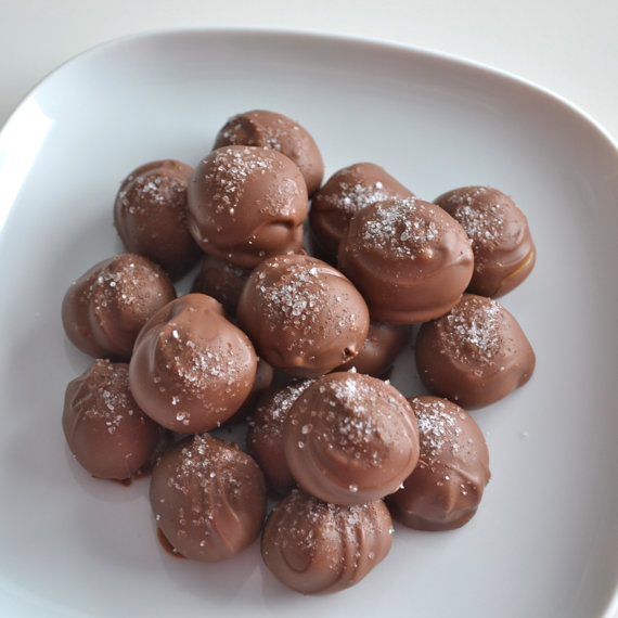 Chocolate Sea Salt Caramel Truffles for Father's Day | CatchMyParty.com