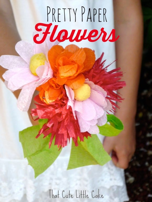 Pretty Paper Flowers DIY | CatchMyParty.com