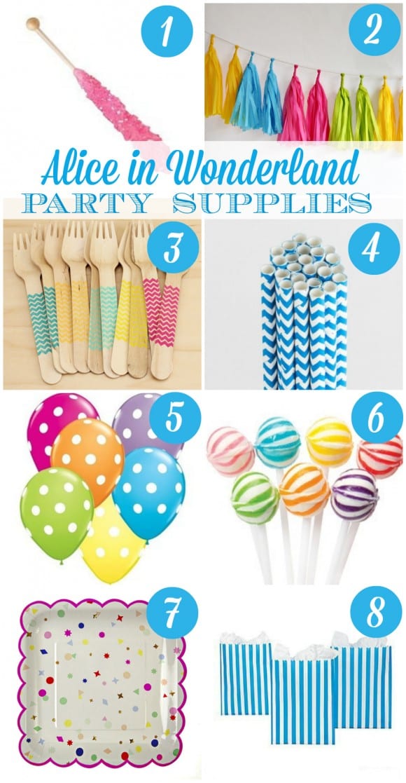 Alice in Wonderland Party Supply Ideas | CatchMyParty.com