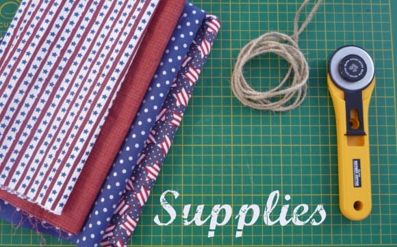 July 4th Patriotic Scrap Fabric Banner DIY | CatchMyParty