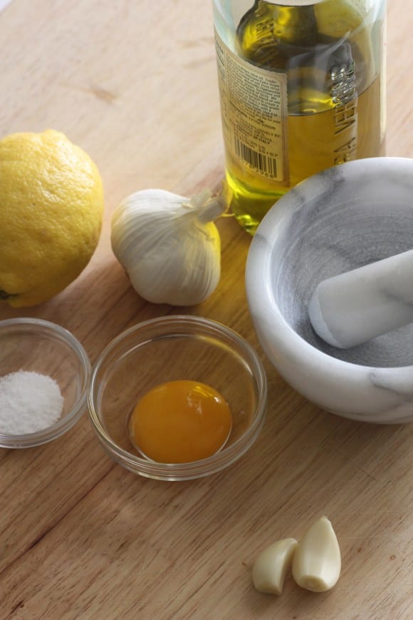 Lemon garlic aioli ingredients | CatchMyParty.com