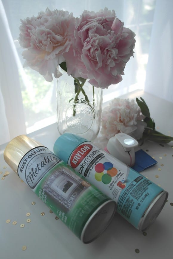 Chic Mason Jar Vase Tutorial | CatchMyParty.com