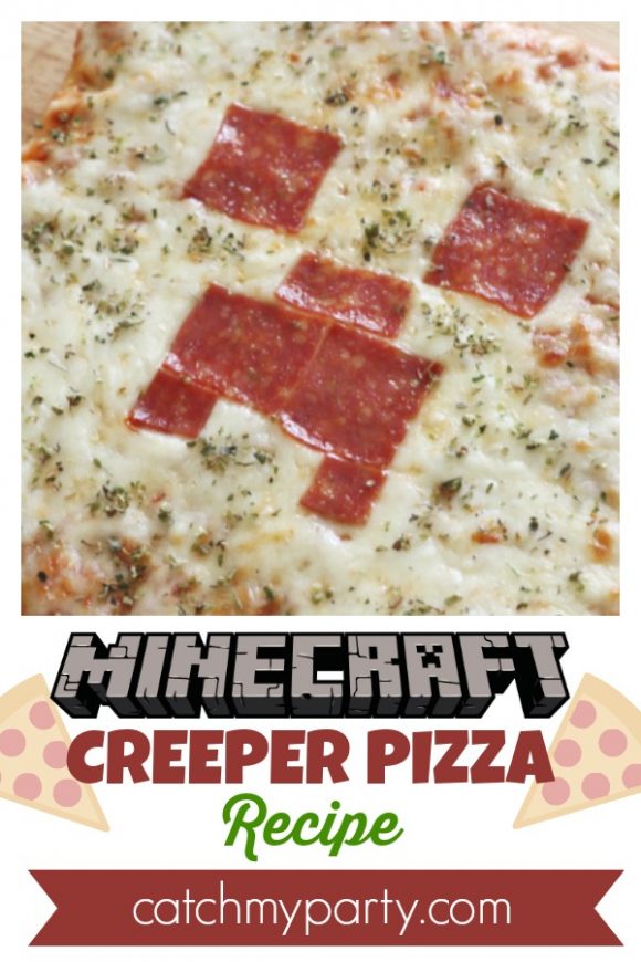The Most Delicious Minecraft Creeper Pizza recipe | CatchMyParty.com