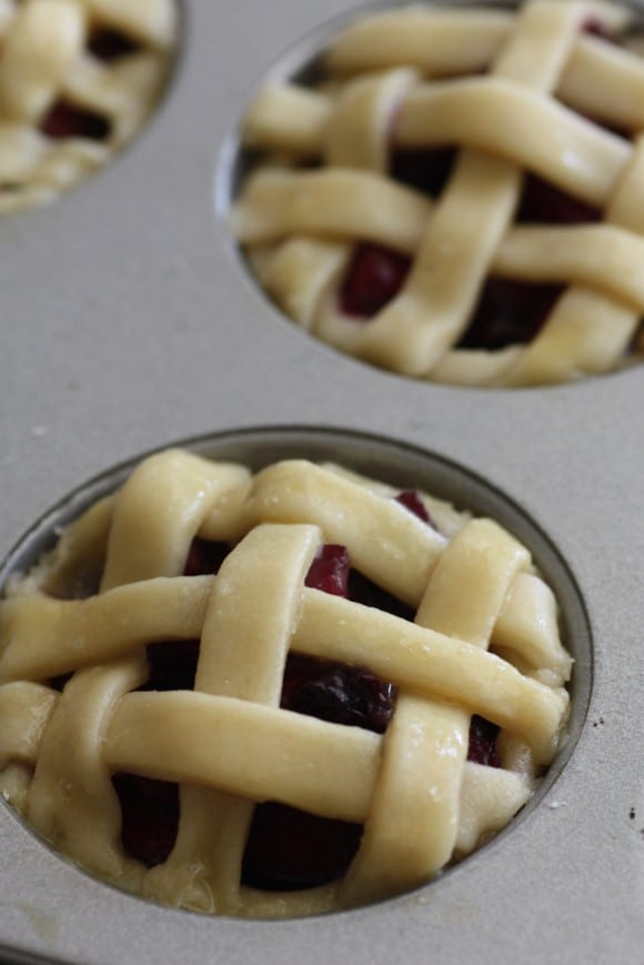 Peach Blueberry Muffin Tin Pies | CatchMyParty.com