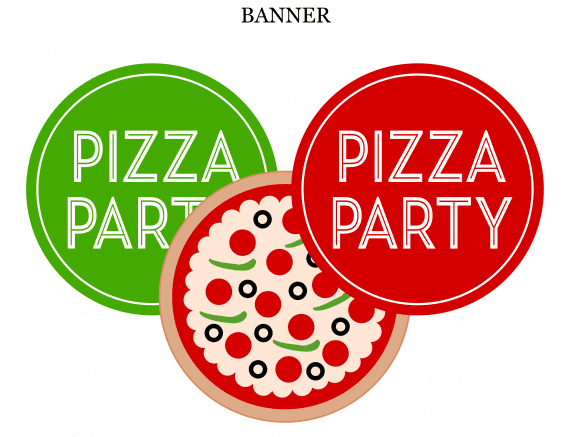 Free Pizza Party Printable Banner | CatchMyParty.com