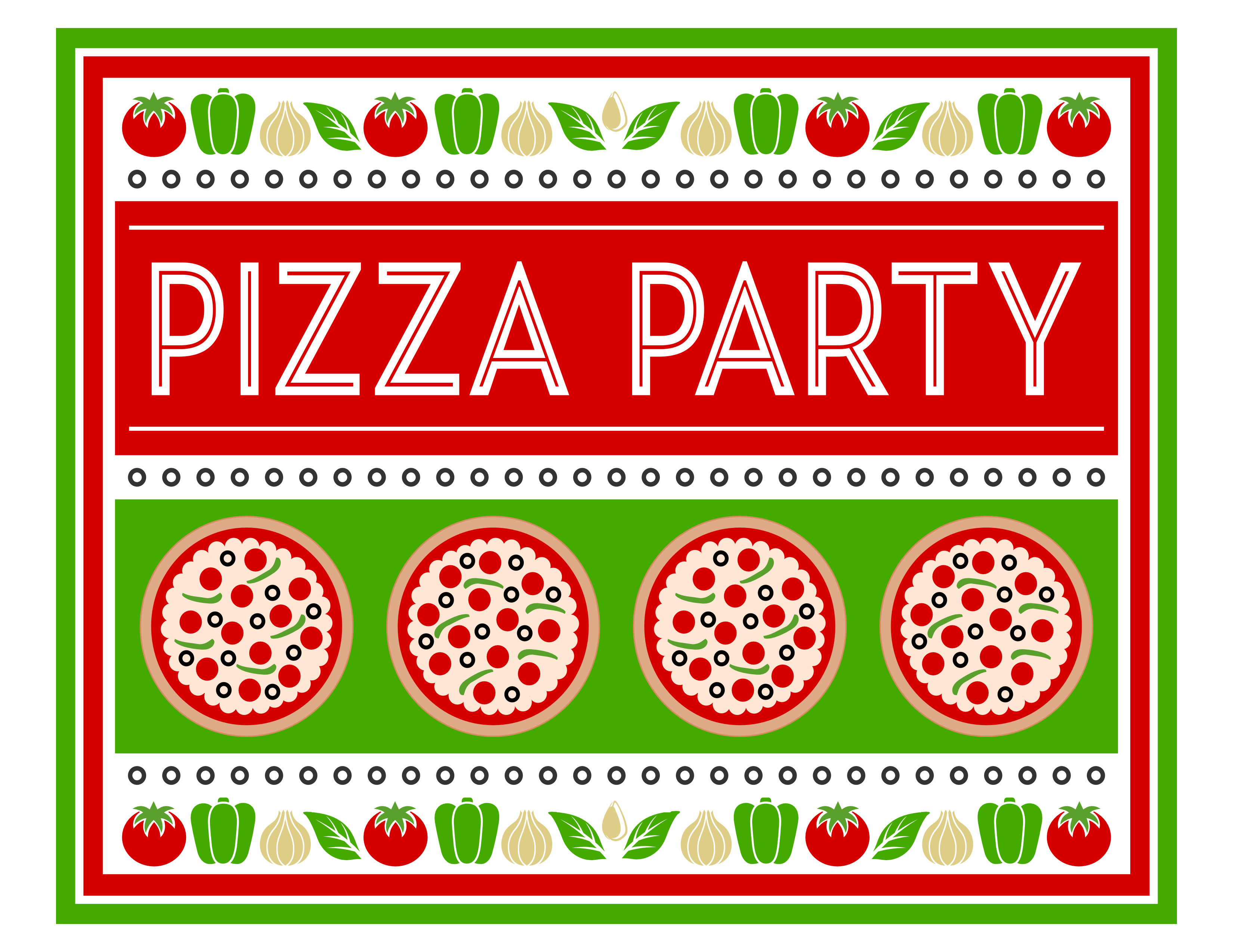 Pizza Party Flyer Template Free