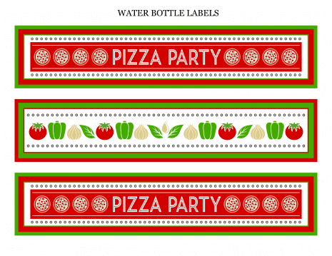 Free Pizza Party Printables | CatchMyParty.com - The Catch My Party ...