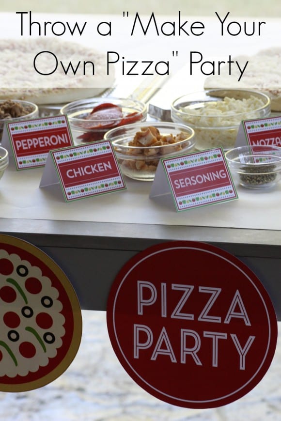 Tips and free printables for throwing a pizza party! | CatchMyParty.com