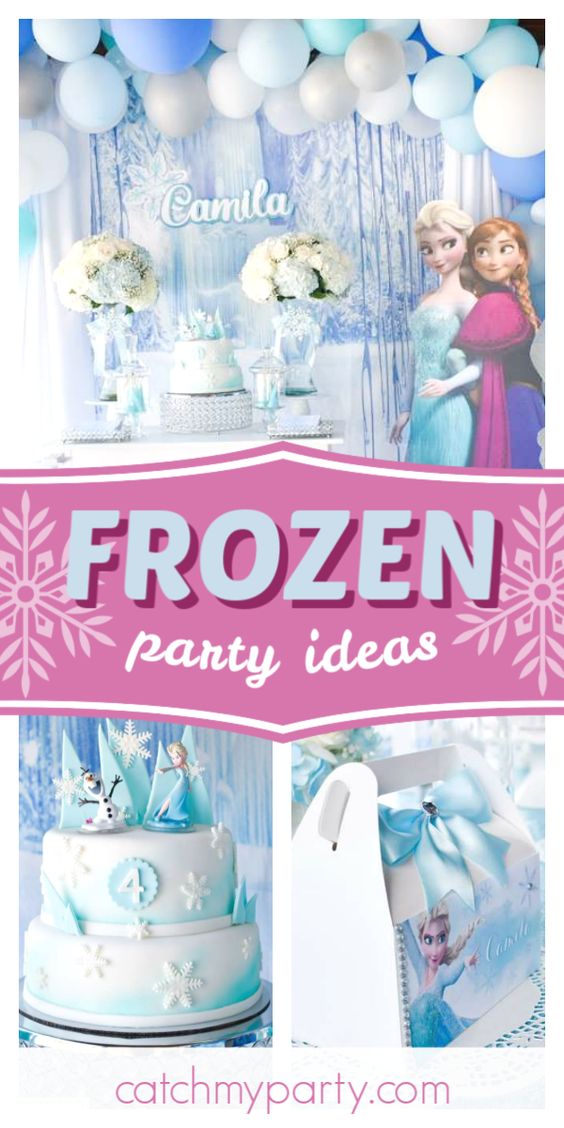 Collage of a Magical Frozen Birthday Party