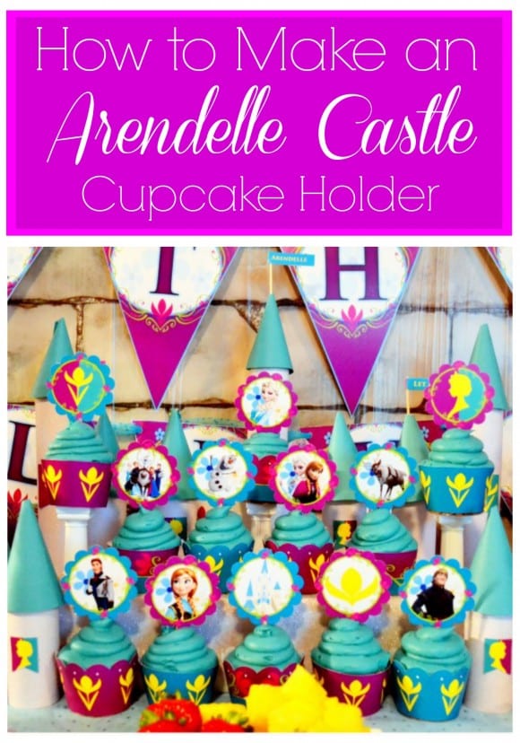 Arendelle castle cupcake holder DIY | CatchMyParty.com