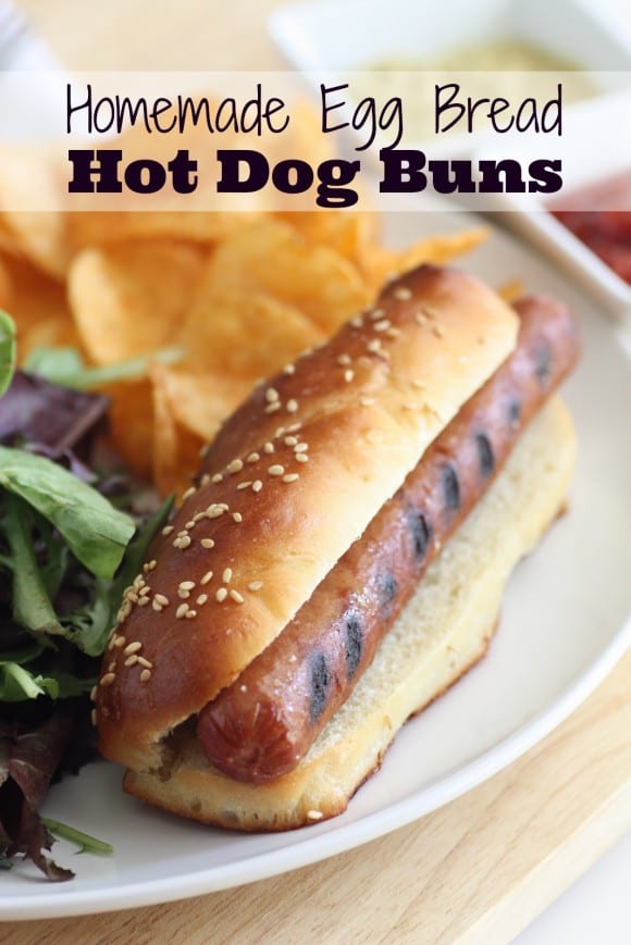 Homemade egg bread hot dog bun recipe | CatchMyParty.com