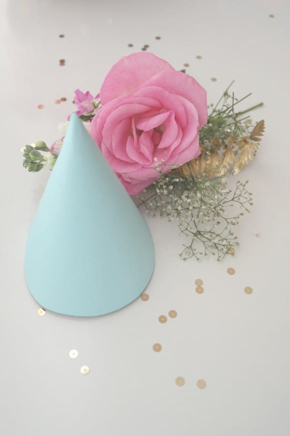 DIY Floral Party Hat | CatchMyParty.com