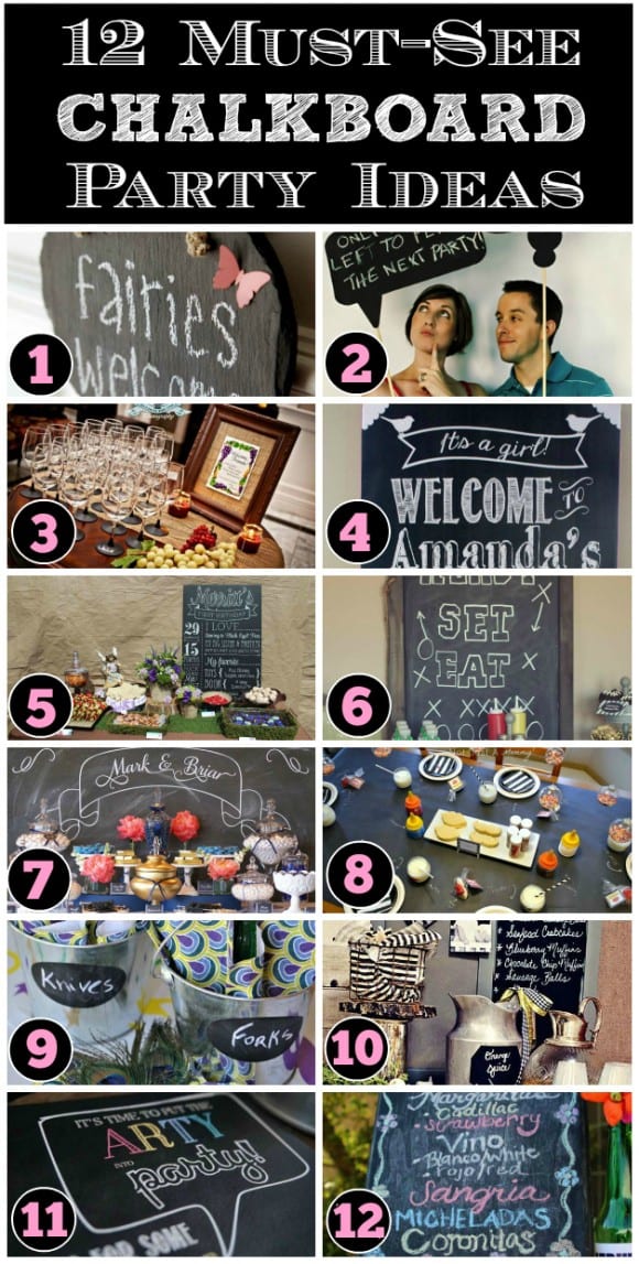 Chalkboard Party Ideas you will love! CatchMyParty.com