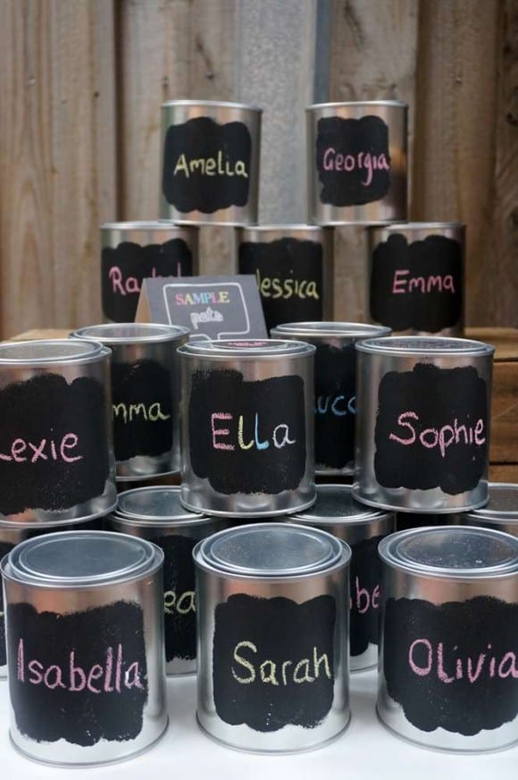 Chalkboard party favors | CatchMyParty.com