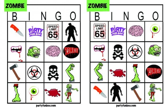 Free Printable Zombie Bingo | CatchMyParty.com