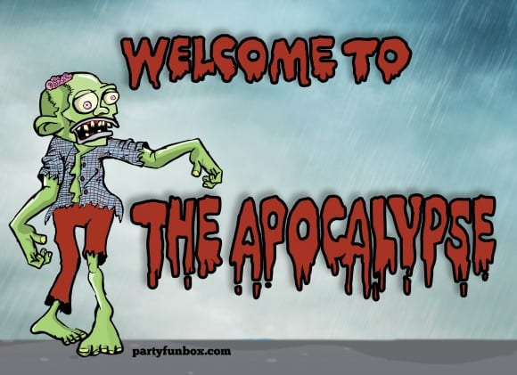 Free Printable Zombie Welcome Sign | CatchMyParty.com