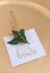 DIY Glittered Clothes Pin Place Card Holders | CatchMyParty.com
