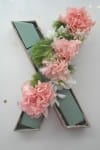 DIY Floral Letter Centerpieces | CatchMyParty.com