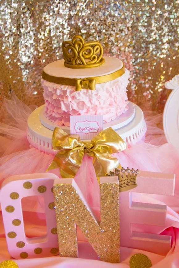 Pink and Gold Polka Dot Glitter Letters | CatchMyParty.com