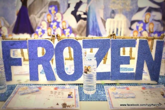 Purple "Frozen" Glitter Letters | CatchMyParty.com