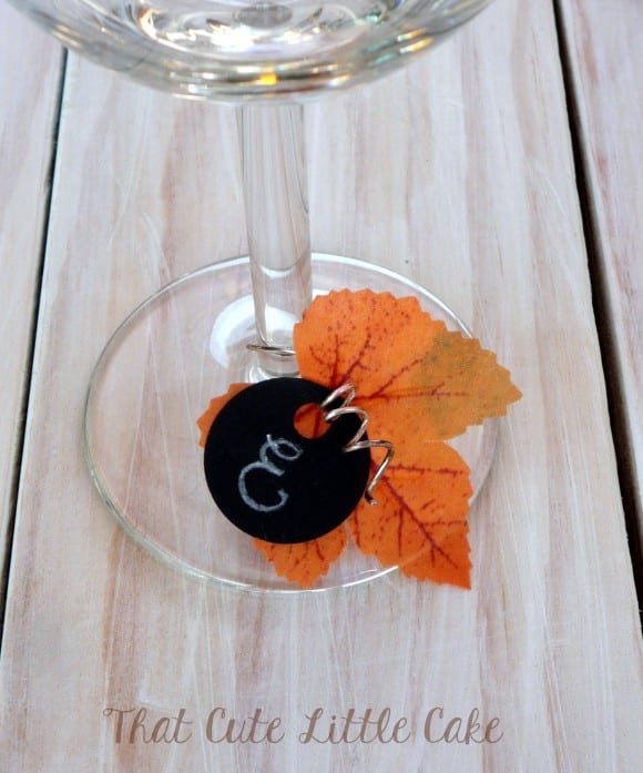 Fall wine glass marker DIY | CatchMyParty.com