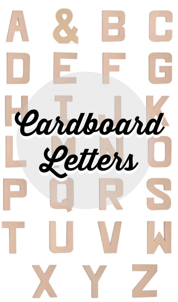 If you need cardboard letters, we sell them! | CatchMyParty.com