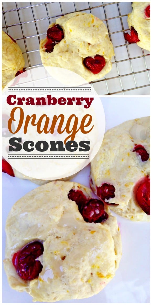 Cranberry Orange Scone Recipe perfect for Thanksgiving breakfast! | CatchMyParty.com