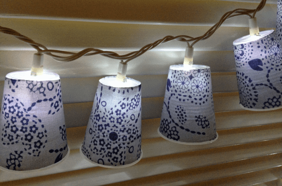 Fabric Hanging Lights DIY | CatchMyParty.com