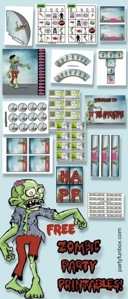 Free Zombie Printables from Party Fun Box - The Catch My Party Blog