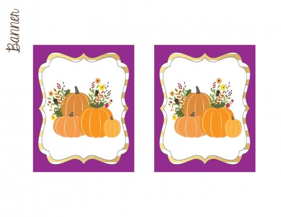 Free Thanksgiving Printable "Give Thanks" banner | CatchMyParty.com