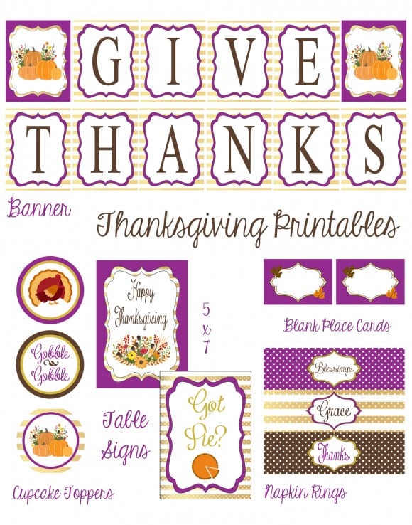 Free Thanksgiving Printables | CatchMyParty.com