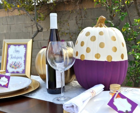 Thanksgiving table setting | CatchMyParty.com