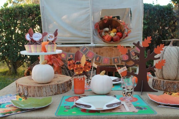 Thanksgiving Kid's Table Ideas Dessert Table | CatchMyParty.com