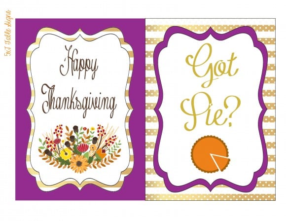 Free Thanksgiving Printable table signs | CatchMyParty.com
