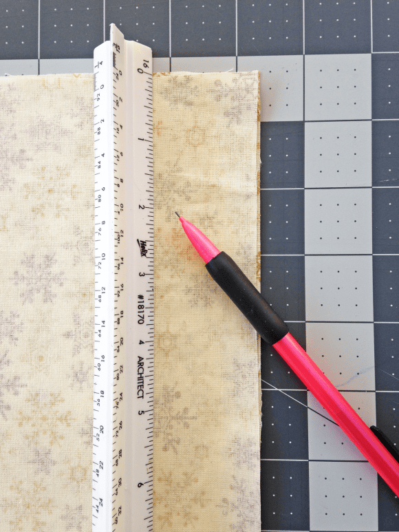 Fabric Bag Wrapping Tutorial measure | CatchMyParty.com