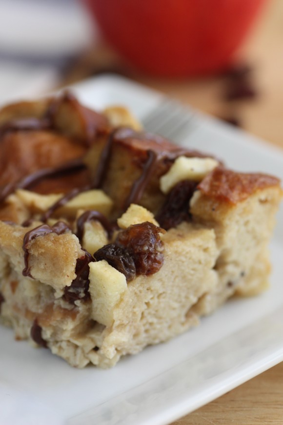 Cinnamon Apple Raisin Bread Pudding Recipe | CatchMyParty.com
