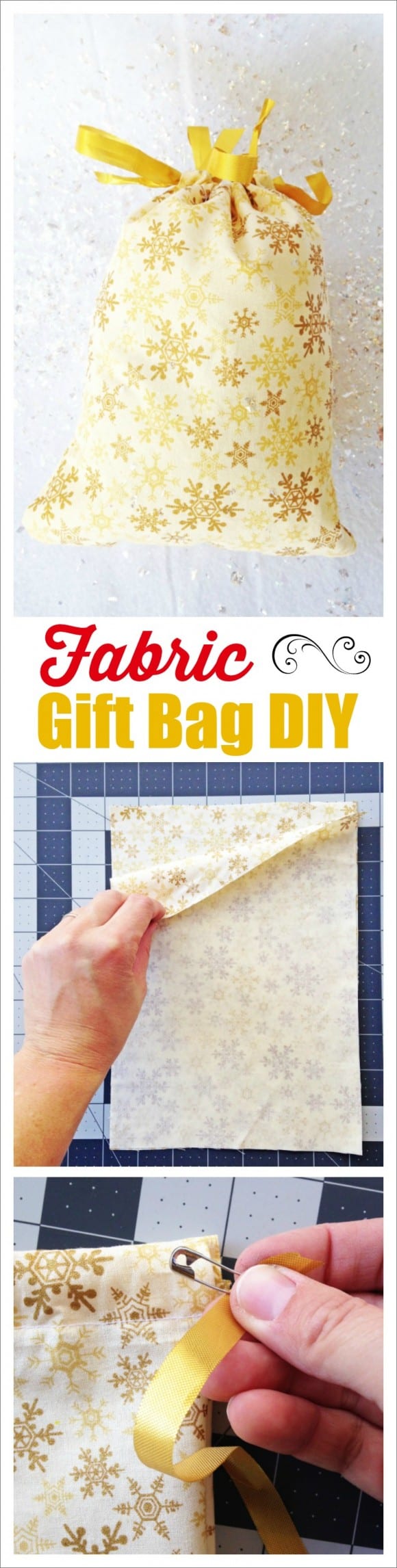 Fabric Gift Bag DIY | CatchMyParty.com