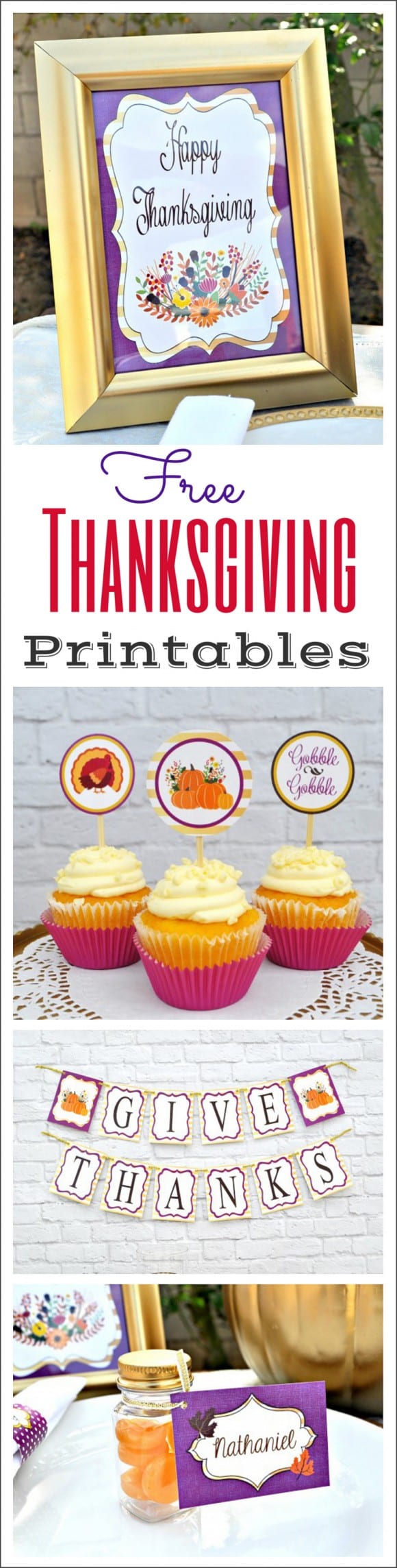 Free Thanksgiving printables | CatchMyParty.com
