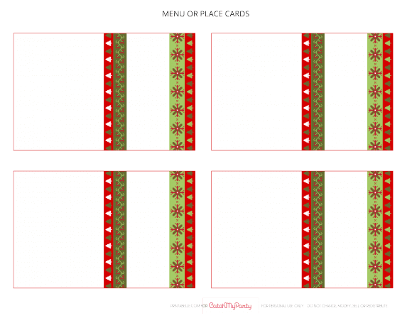 Free Ugly Sweater Party Printables - Tented Cards