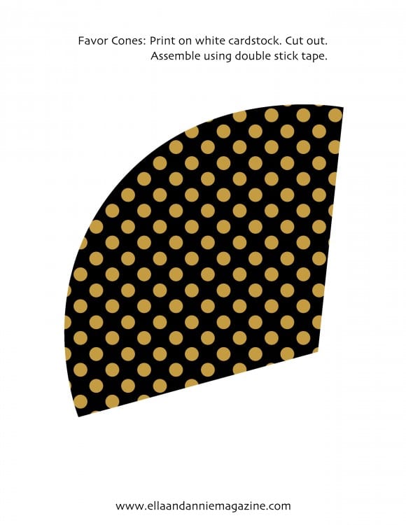 Free Printable New Year's Party Collection Cones | CatchMyParty.com