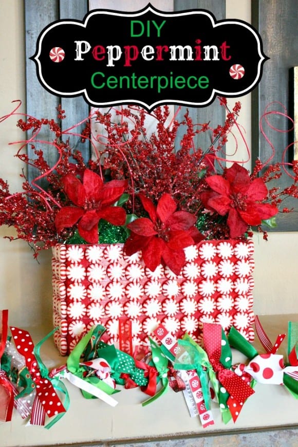 DIY Peppermint Centerpiece | CatchMyParty.com