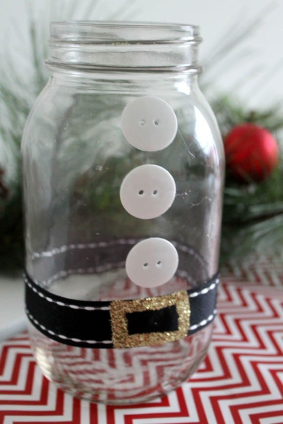 Santa Mason Jar DIY | CatchMyParty.com